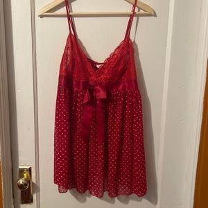 Red polka dot lingerie